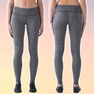 LULULEMON Wunder Under Low-Rise Tight 28" Size 4 Heathered Black